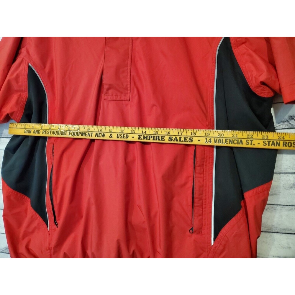 DRYJOYS by FootJoy Mens Golf Wind Rain Jacket S/S 1/4 Zip Sz XL Red Black - Picture 9 of 13